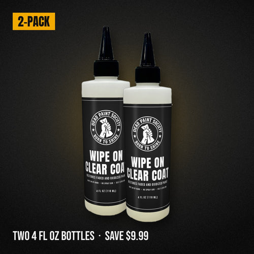 Dead Paint Society Wipe On Clear Coat 2-Pack, two 4 fl oz bottles
